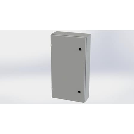 Saginaw Control & Engineering 1/4 Turn Latch Electrical Enclosures, 30 in H, 6 in D, 16 in W, NEMA 3R, 4, 12, 13, Carbon Steel SCE-30EL1606LP